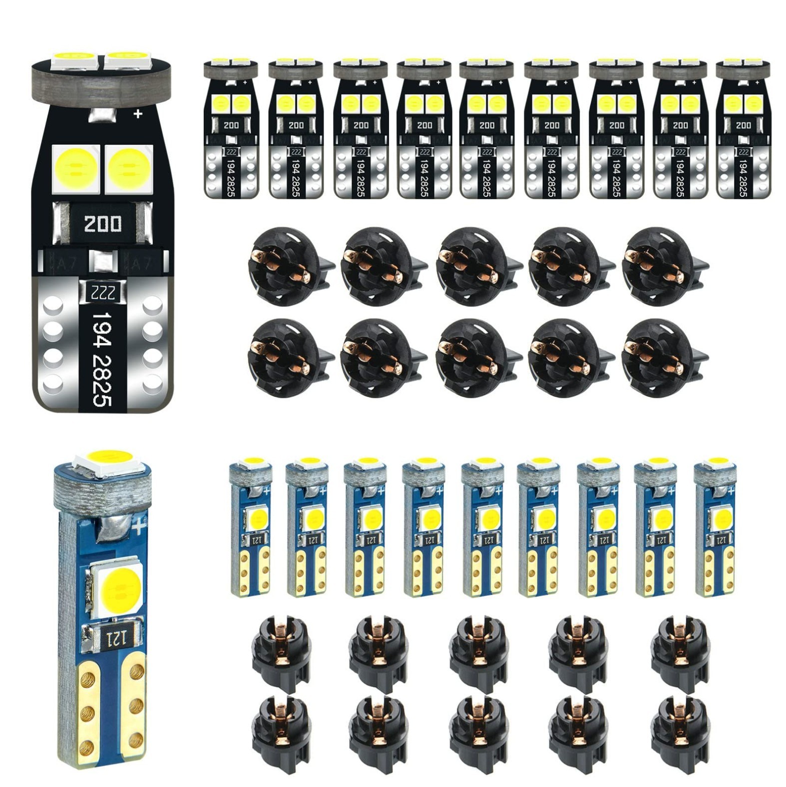 White T5 37 74 2721 PC74 PC37 PC175 PC194 LED Dashboard Instrument Light
