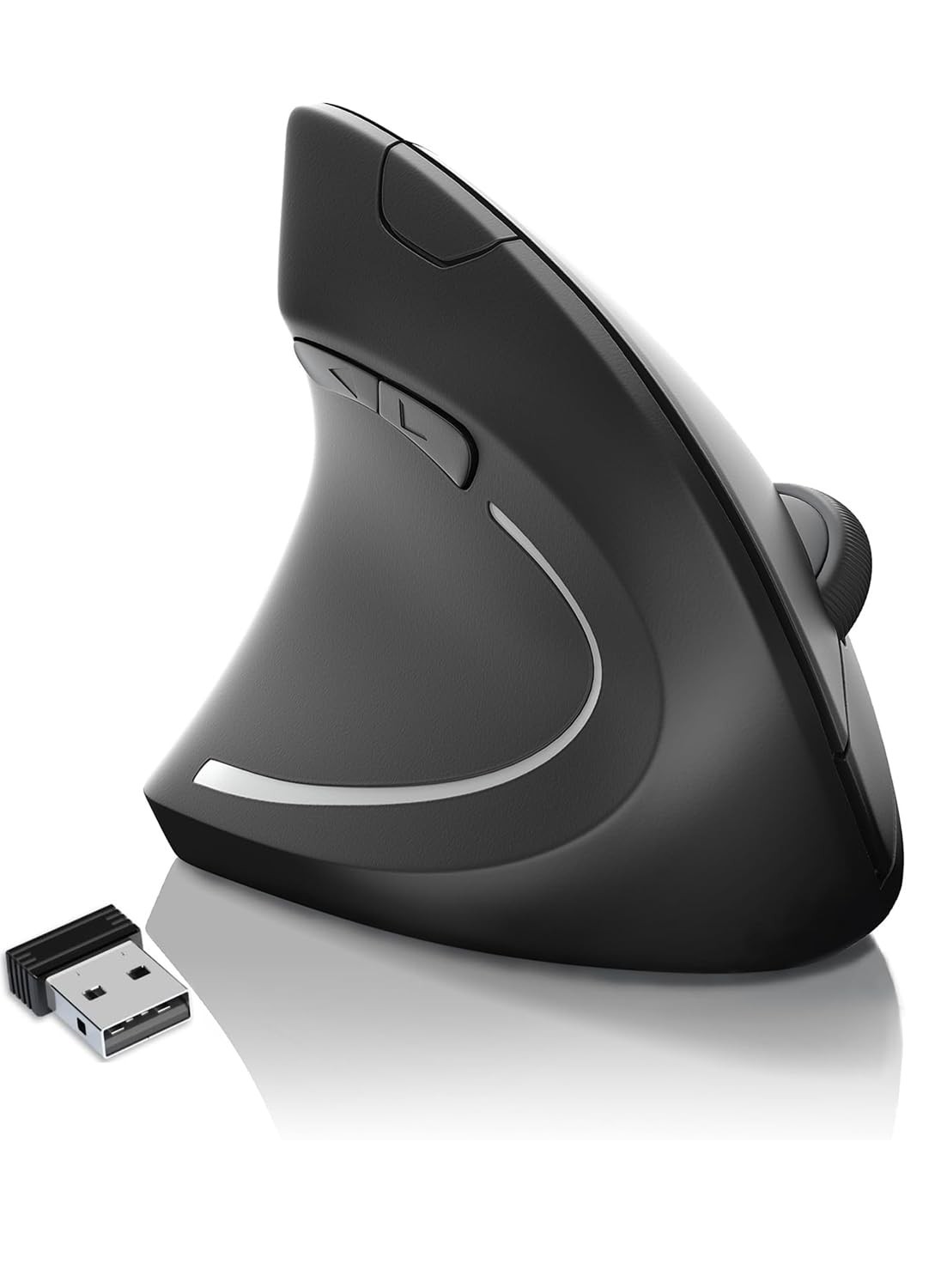 Left Handed 2.4G USB Wireless Ergonomic Vertical Optical Computer Mouse PC