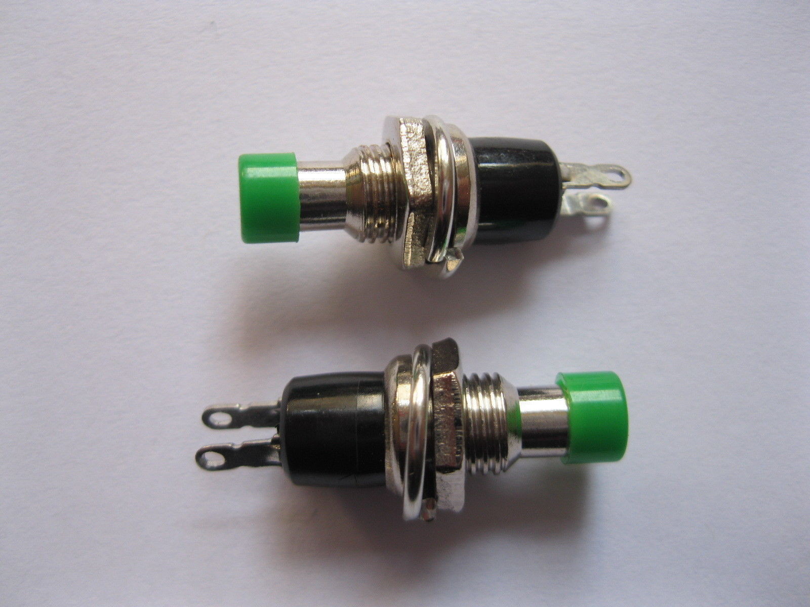 100 pcs SPST Mini Push Momentary Switch Green 250V/3A 125V/6A Nomal ON Push OFF