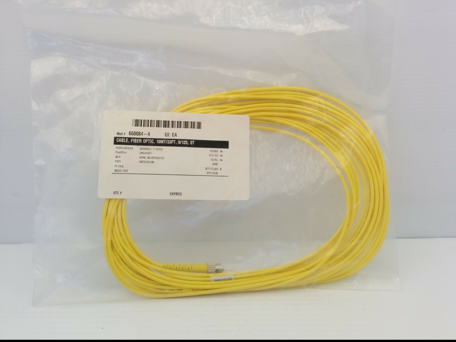 CORNING CABLE SYSTEMS FMPO1601M FIBER OPTIC CABLE 04/11-78136-1-SME-TB2 33FT NIB