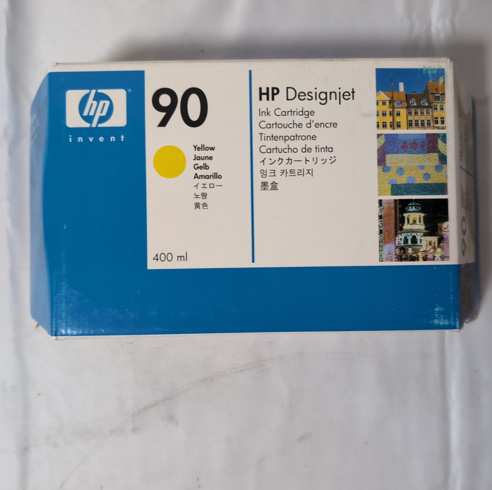 Genuine HP 90 C5065A Yellow 400ml DesignJet Ink Cartridge OEM New Old Stock