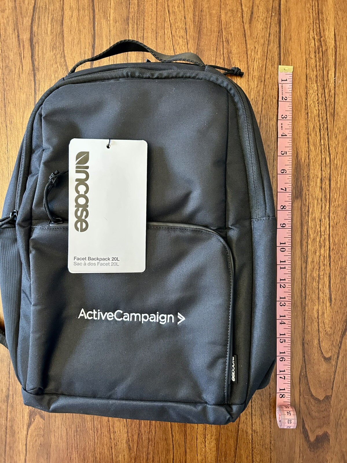 Incase Facet Backpack 20L Black Tech Laptop Bag NWT ActiveCampaign Logo
