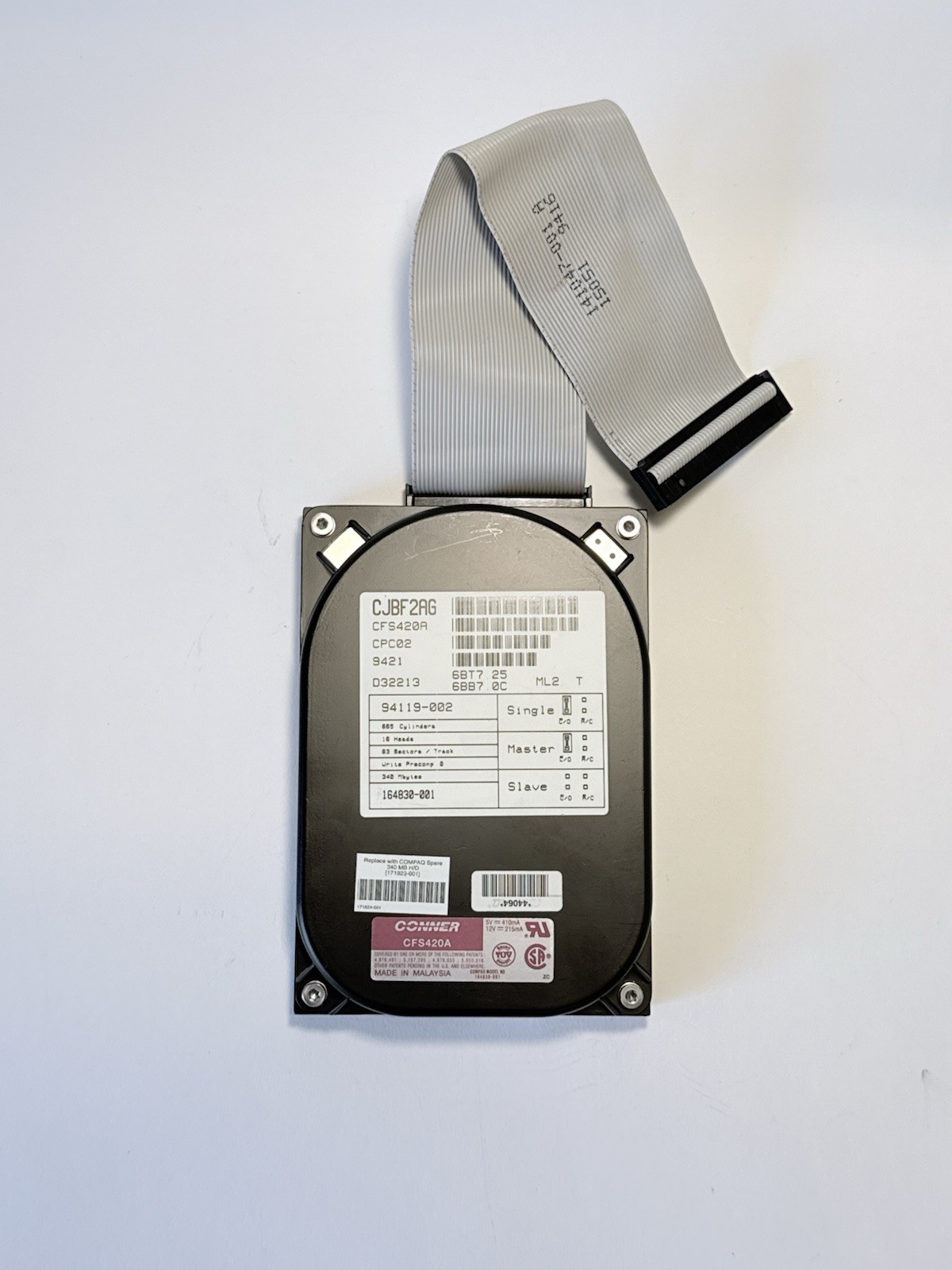 340MB IDE Hard Drive 3.5 Conner CFS420A Compaq 94119-002 Lab Liquidated