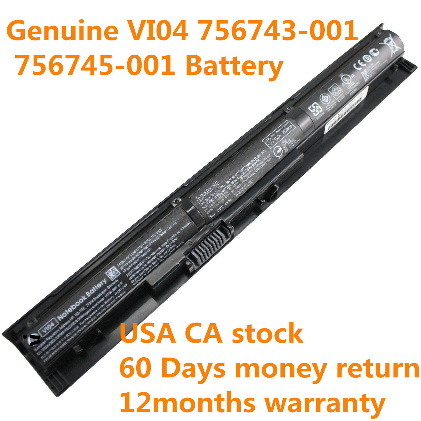 Genuine VI04 Battery For Envy 14 15 17 Series 756743-001 756745-001 756479-421