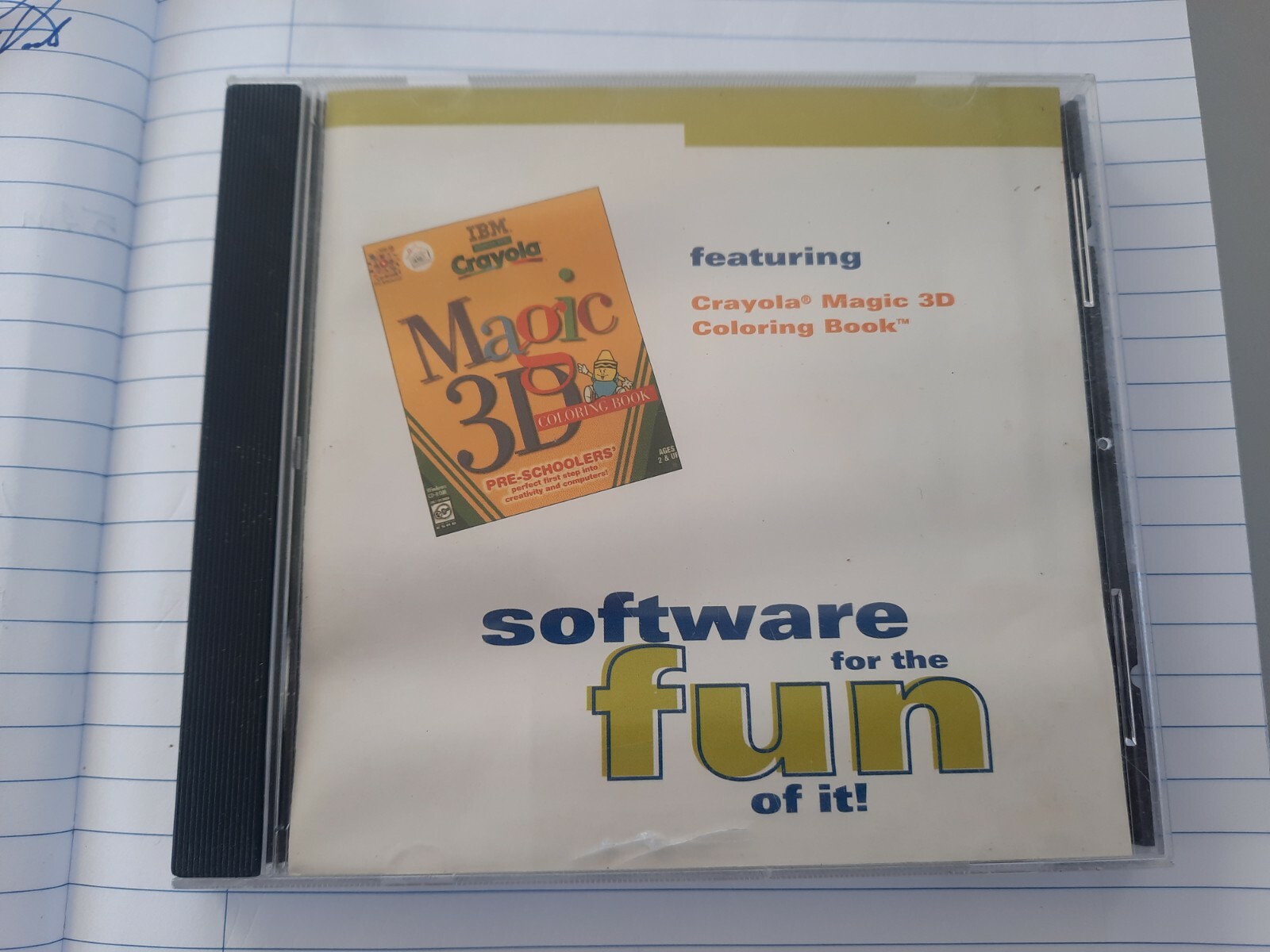 IBM Brings You Crayola Magic 3D Coloring Book Pre-Schoolers PC CD EUC 