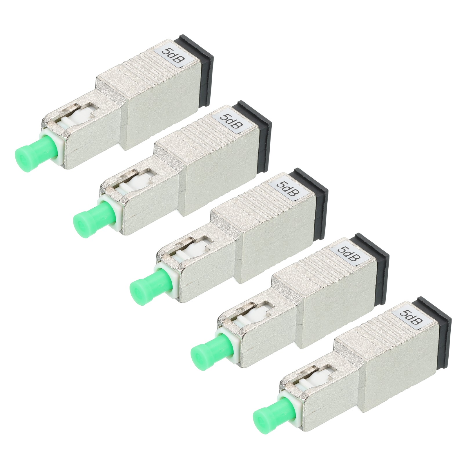 5Pcs, Fiber Optic Attenuator 5dB SC/APC Single Mode Male-Female Fiber Attenuator