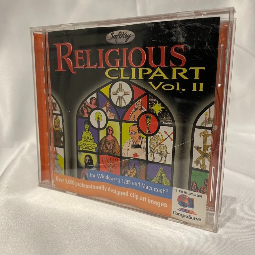 Religious Clipart Vol. II from SoftKey, CD-ROM, Windows 3.1/95, Mac, Complete