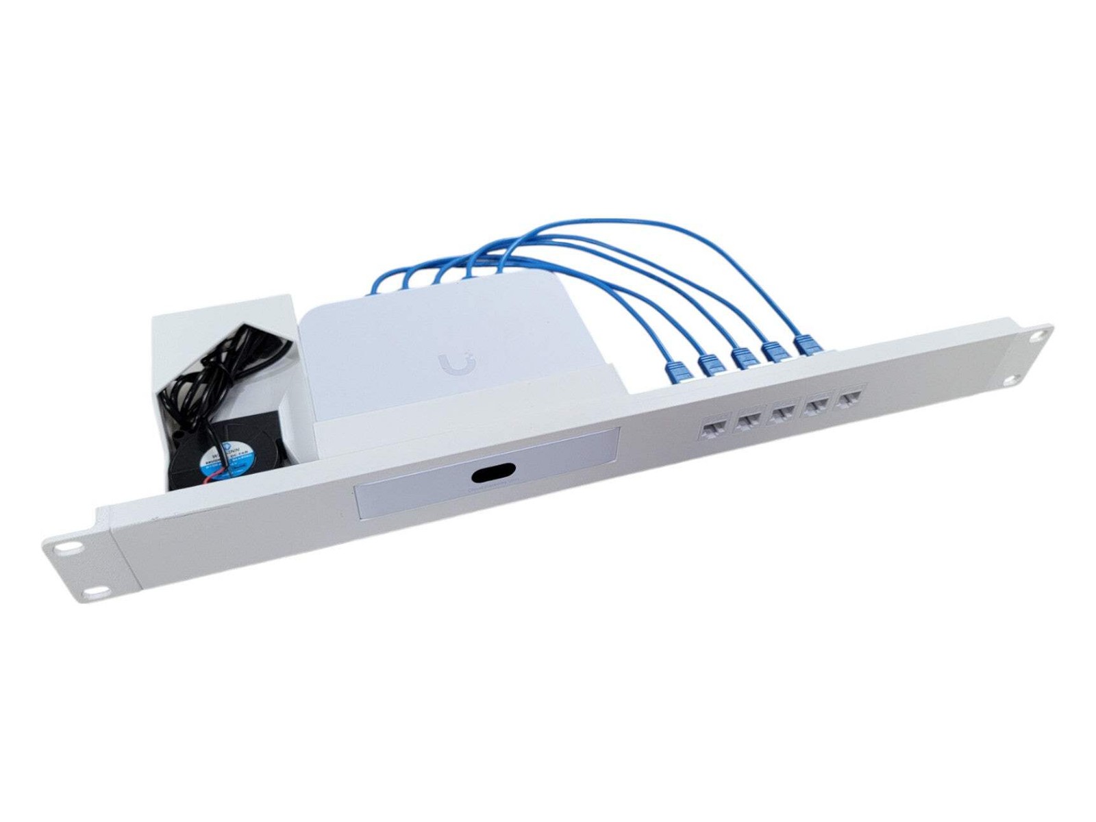 19-inch 1U Network Rack Mount for Unifi Cloud Gateway Max UCG-MAX with Keystones