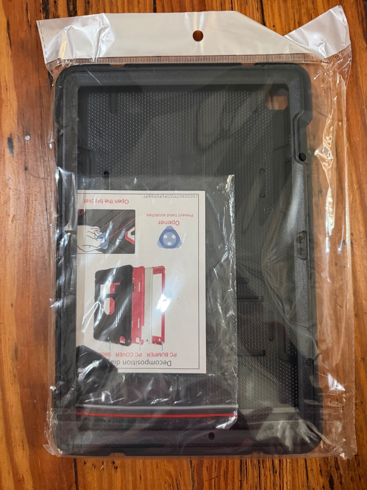 Azzsy Samsung Galaxy Tab A9+Plus 11 Inch Rugged Case Black Kickstand New