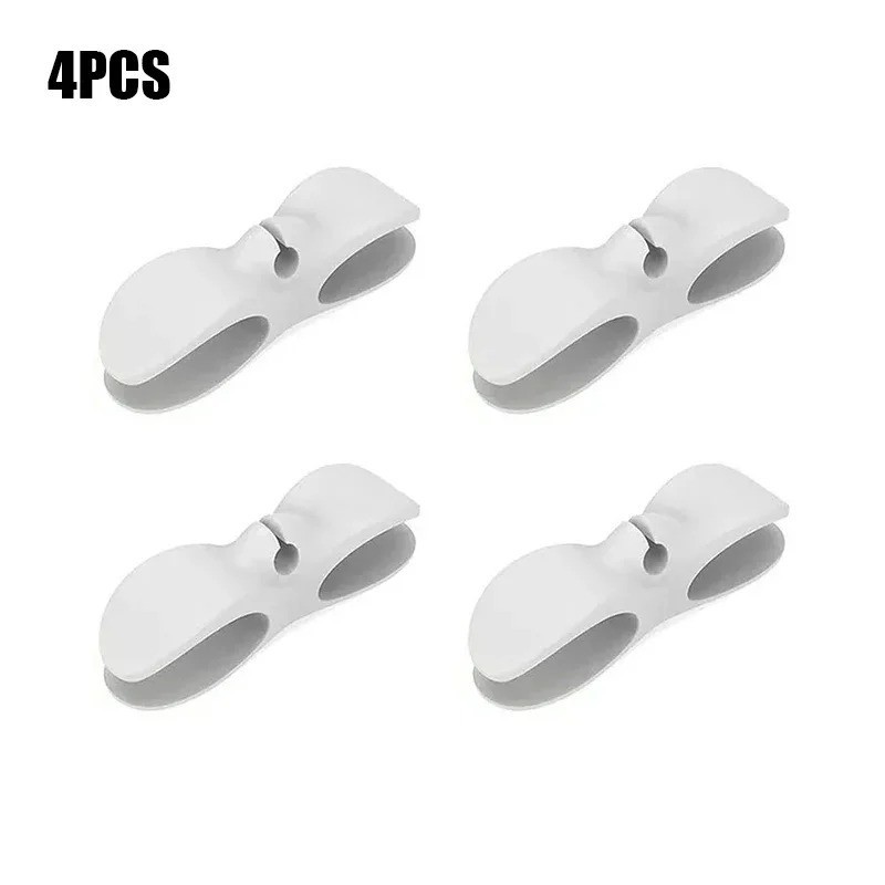 4Pc Appliance Cord Wrap Cable Organizer Winder for Kitchen Tidy Holder Clips ABS