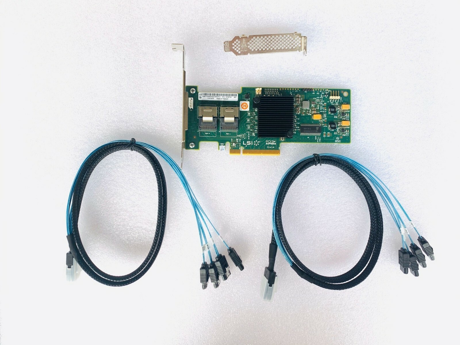 LSI 9240-8i SAS SATA RAID Controller Card+SSFF-8087 to (4) 7-Pin SATA cables