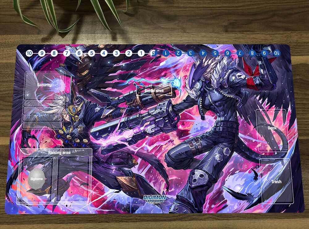 Digimon Table Playmat Beelzemon TCG CCG Mouse Pad Trading Card Game Mat Mousepad