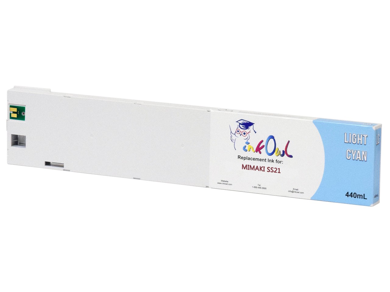 440ml InkOwl LIGHT CYAN Compatible Cartridge to replace Mimaki SS21 (SPC-0501LC)