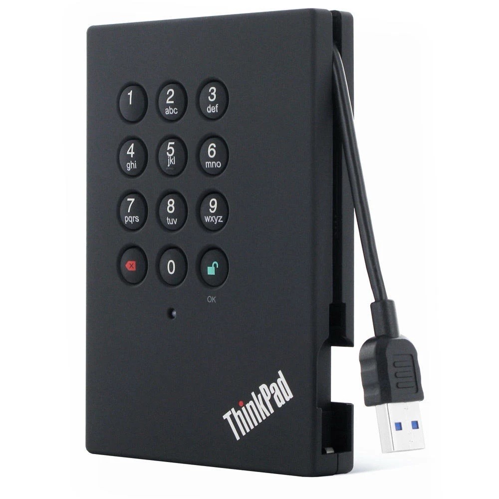 Lenovo ThinkPad 1TB USB 3.0 Secure External HDD Black MPN 0A65621