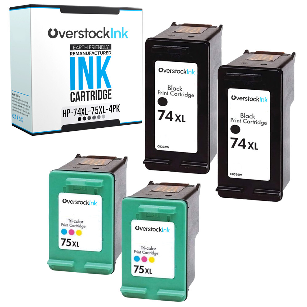 4Pack Compatible OSI 74XL and 75XL Ink for HP PhotoSmart C4273 C4275 C4280 C4283
