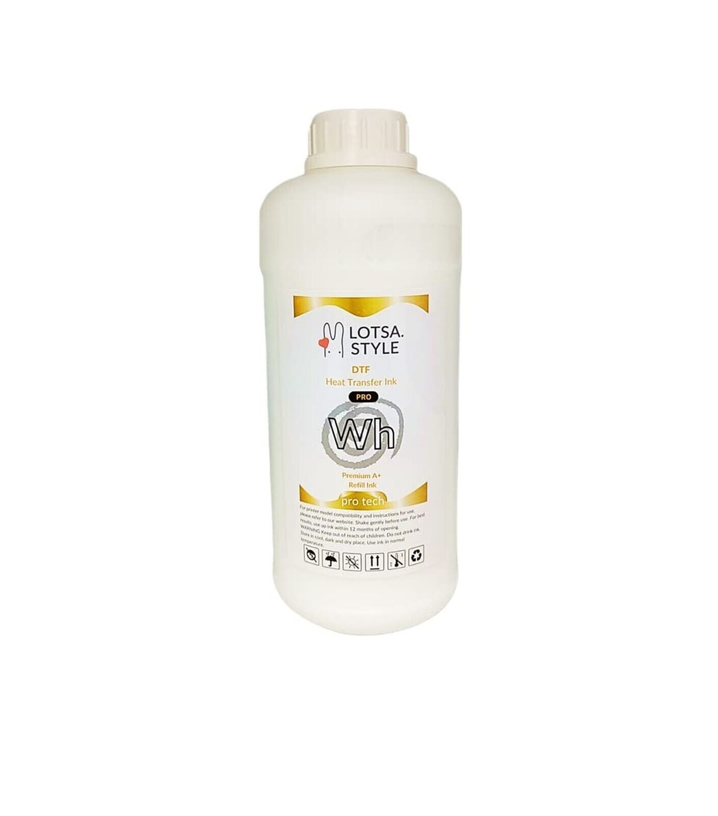 LOTSA. STYLE Premium PRO DTF Heat Transfer Ink Wh Premium A+ Refill Ink Pro Tech