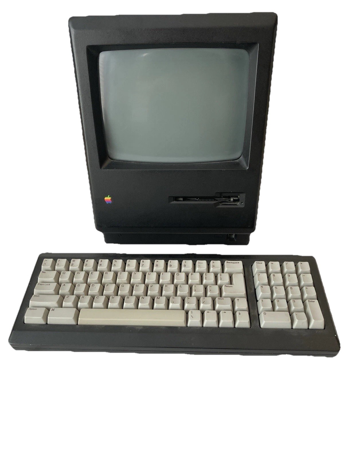 *VERY RARE BLACK* Vintage Apple Mac Plus - M0001A W/ Keyboard & mouse E7-2