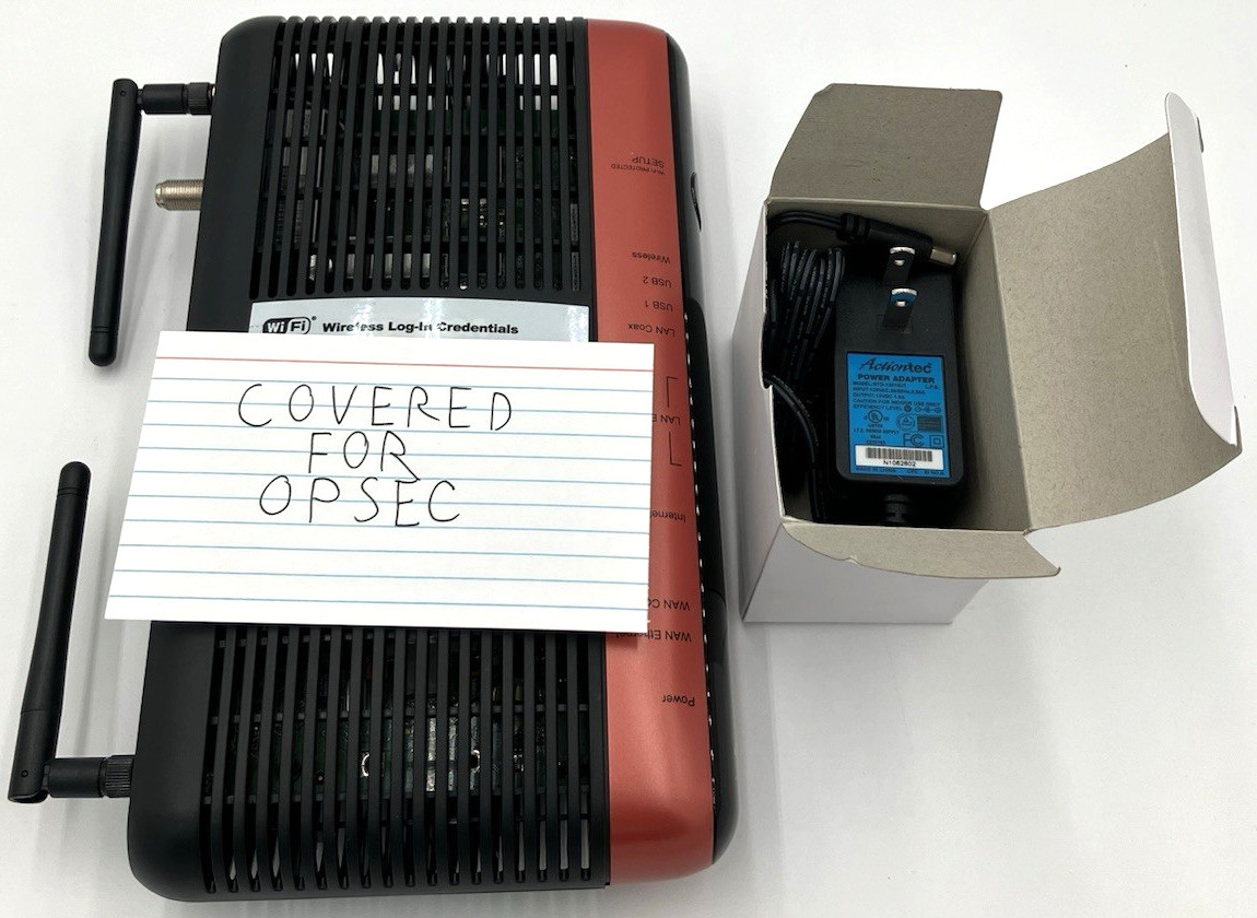 Verizon FiOS Actiontec WiFi router M1424WR Rev.1 Power Cord Dual USB 4 LAN 1G