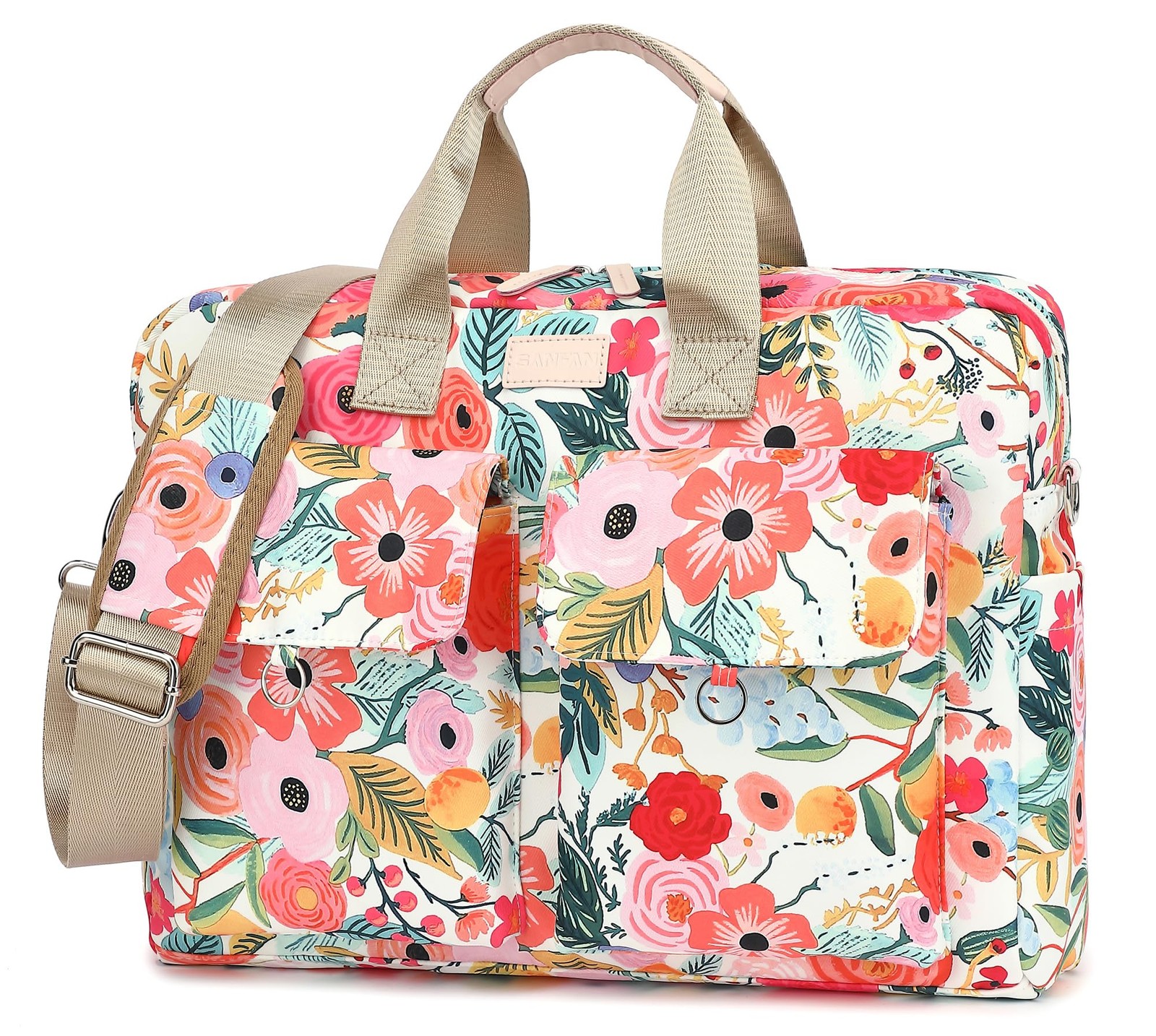 Laptop Briefcase, Water Repellent Multi-Functional Shoulder Messenger Case Ba...