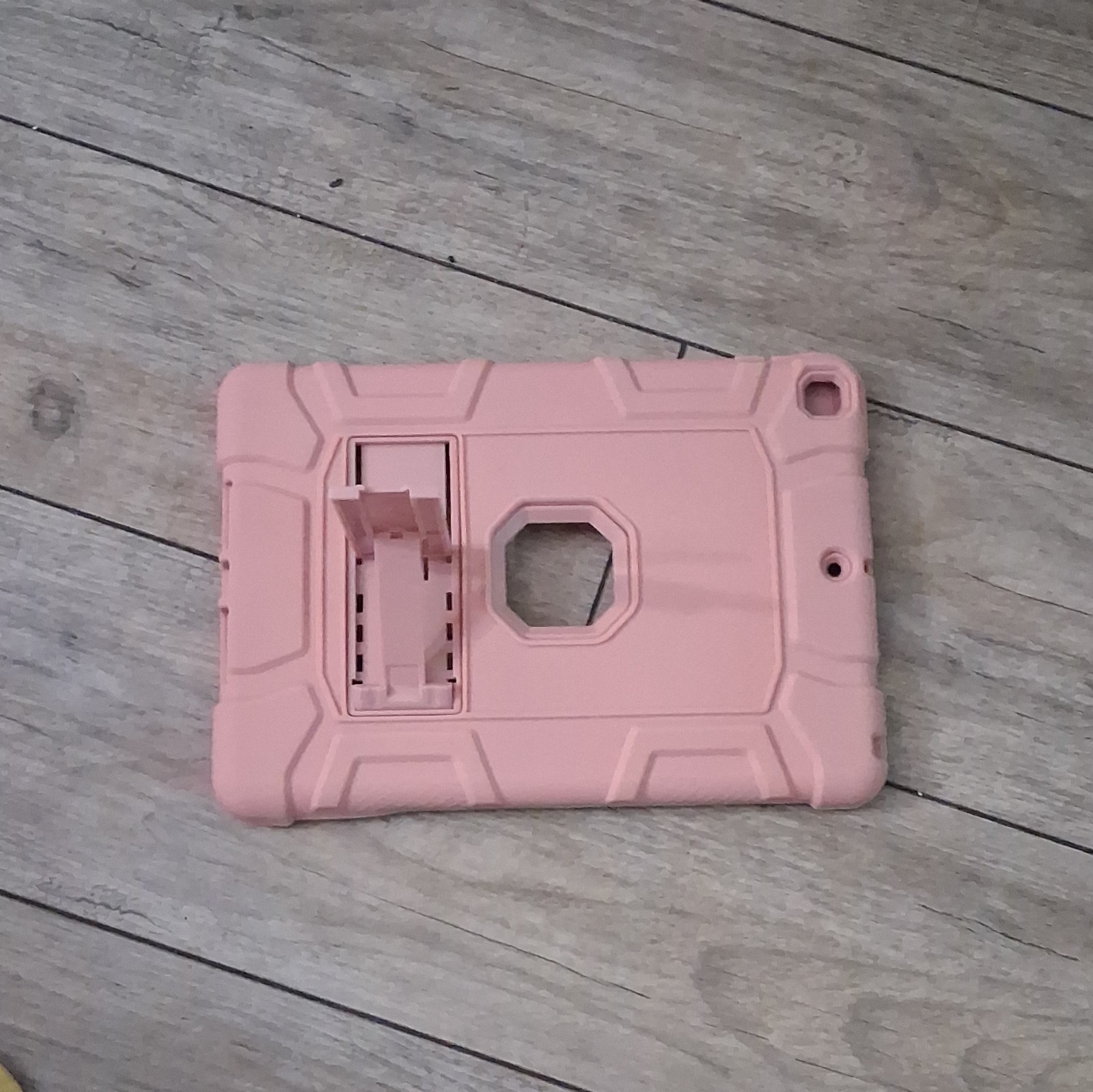Apple iPad Rugged Shockproof Case Cover, Pink Silicone/Gel/Rubber w/ Stand