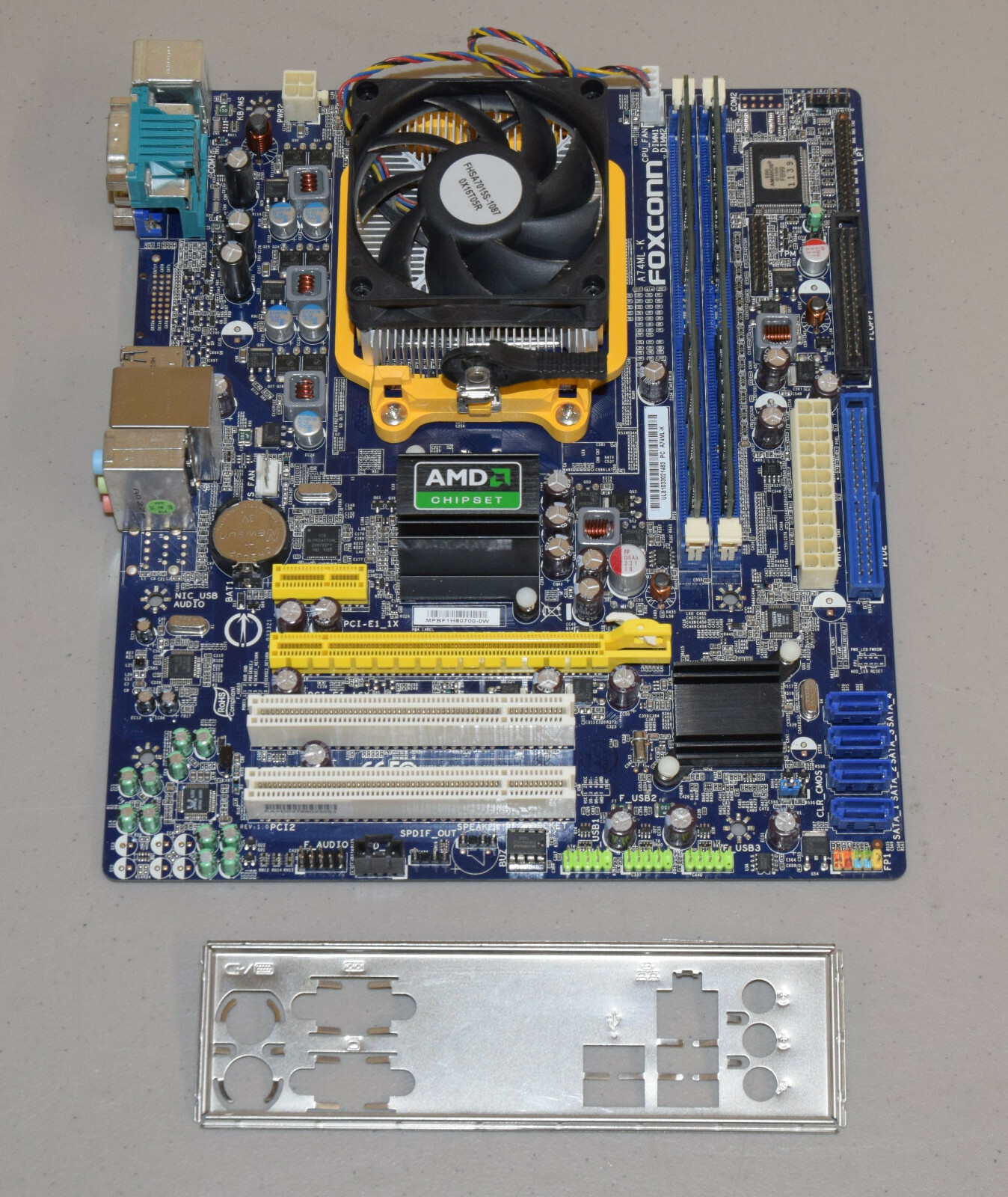 Foxconn A74ML-K Motherboard Combo AMD Athlon II X2 240 2.8GHz 4GB IO Shield