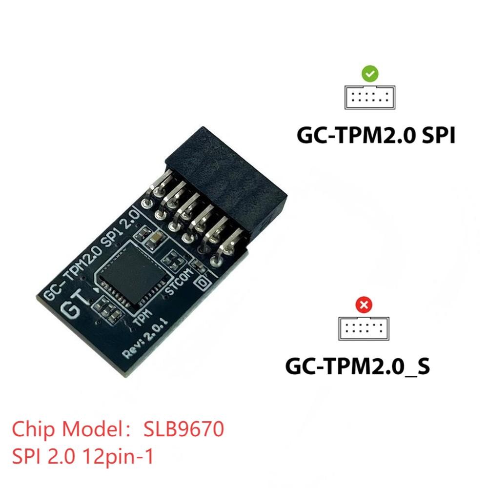 New GC-TPM 2.0(12Pin)  SPI SLB9670 Module Platform for Gigabyte Z790 EAGLE US
