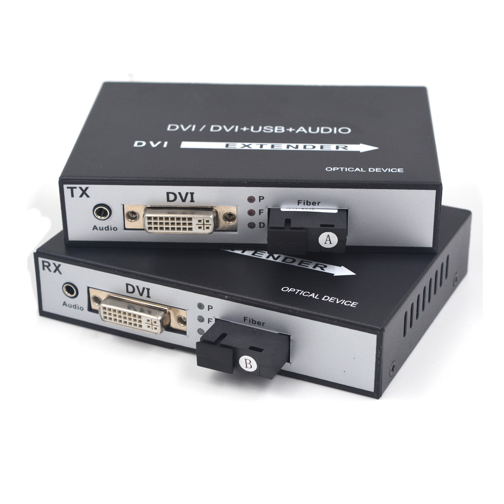 DVI Exender HD Video over Fiber Optic Converters Singlemode 20Km Uncompressed