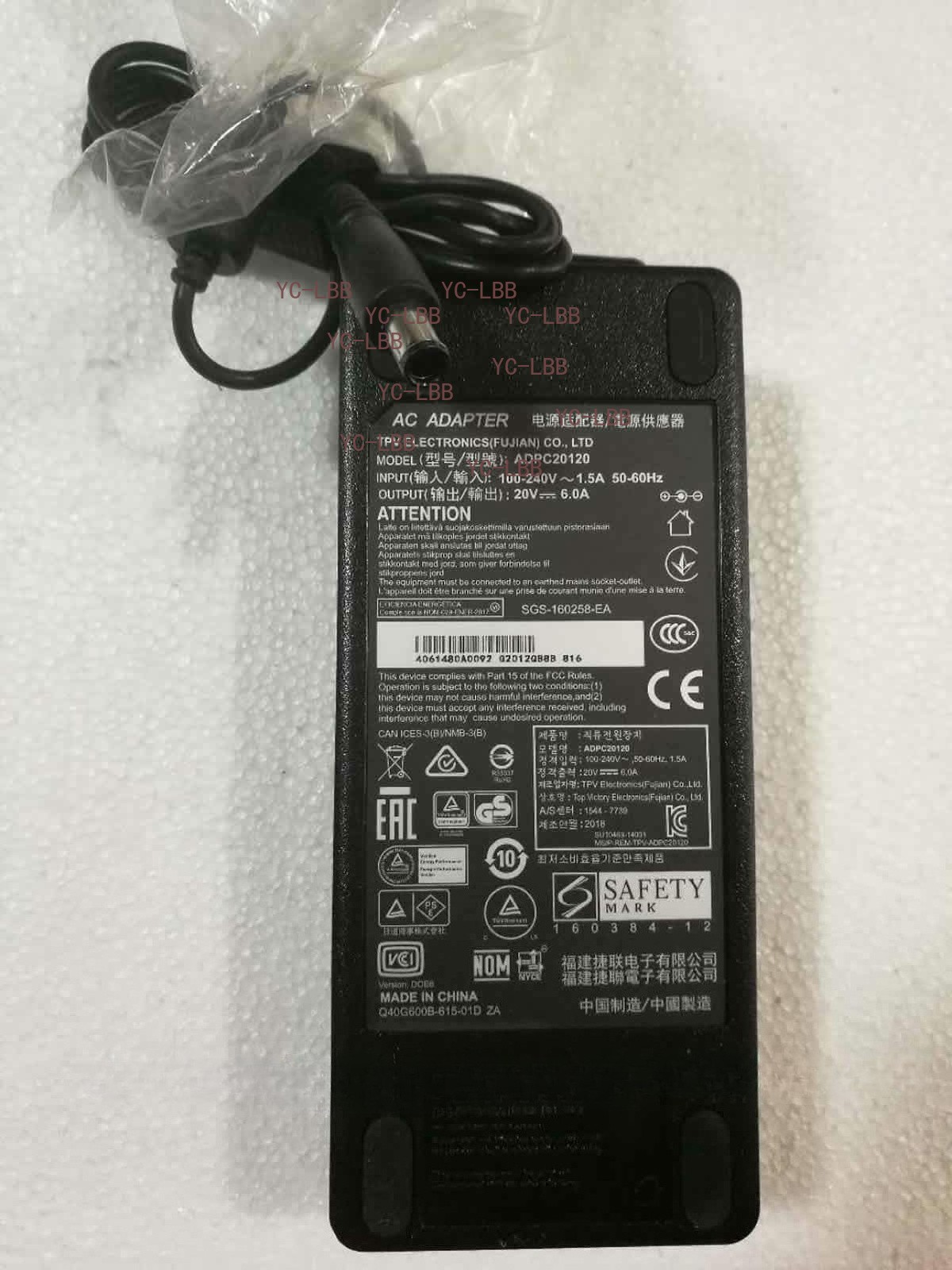 New Original AOC 20V 6A AC/DC Adapter for AOC Agon AG271QG ADPC20120 LCD Monitor