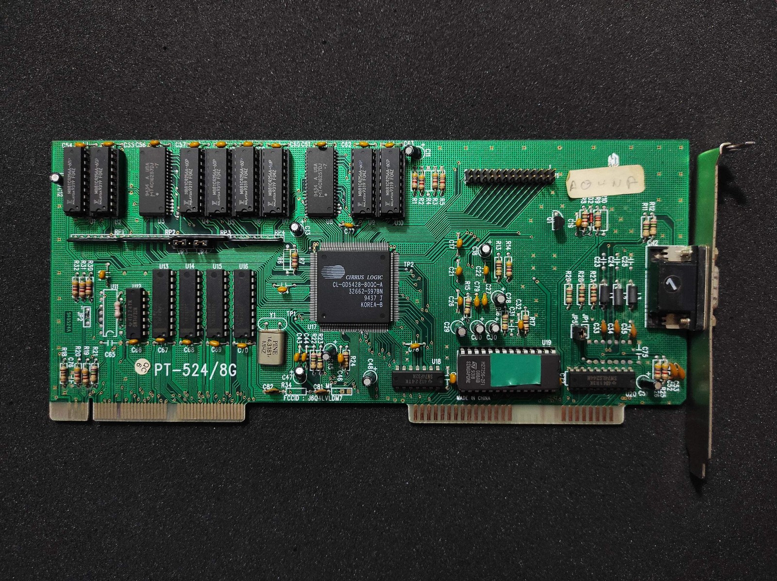 Pine PT-524/8G Cirrus Logic CL-GD5428-80QC-A 2MB Vintage Retro VLB VGA Graphics
