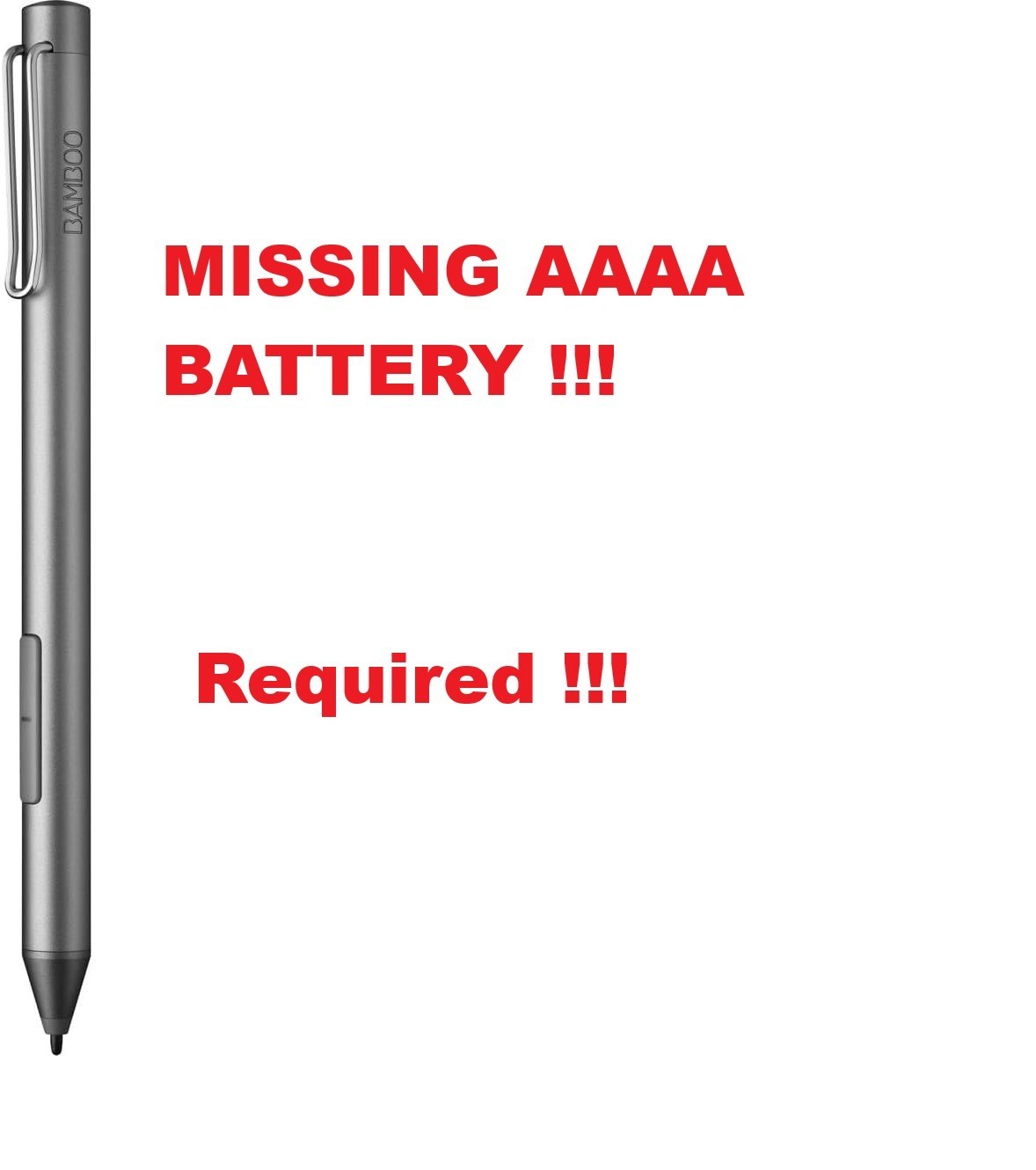 Wacom Bamboo Ink, 2nd Gen, 4,096 Press Levels, Touchscreen Devices[NO BATTERY]