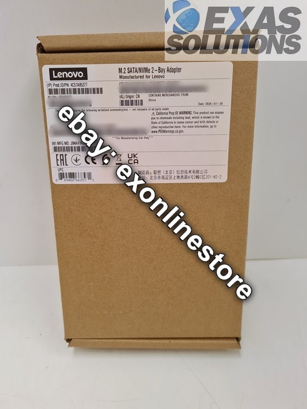 4C57A85377 - ThinkSystem M.2 SATA/NVMe 2-Bay Enablement Adapter