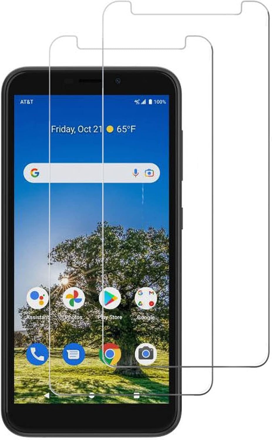 Ultra-Clear Case Friendly Screen Protectors for Foxx A55 - 2-Pack Tempered Glass