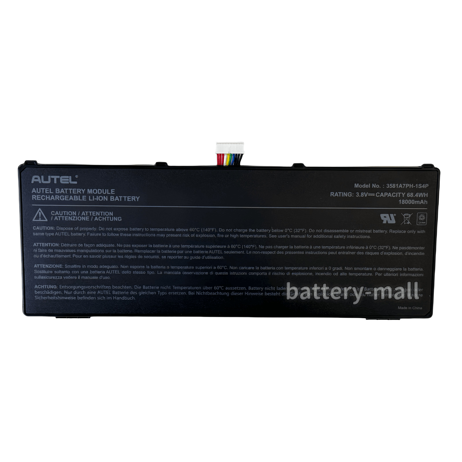 New 3581A7PH-1S4P Genuine Autel Diagnostic Scan Battery 18000mAh 68.4Wh