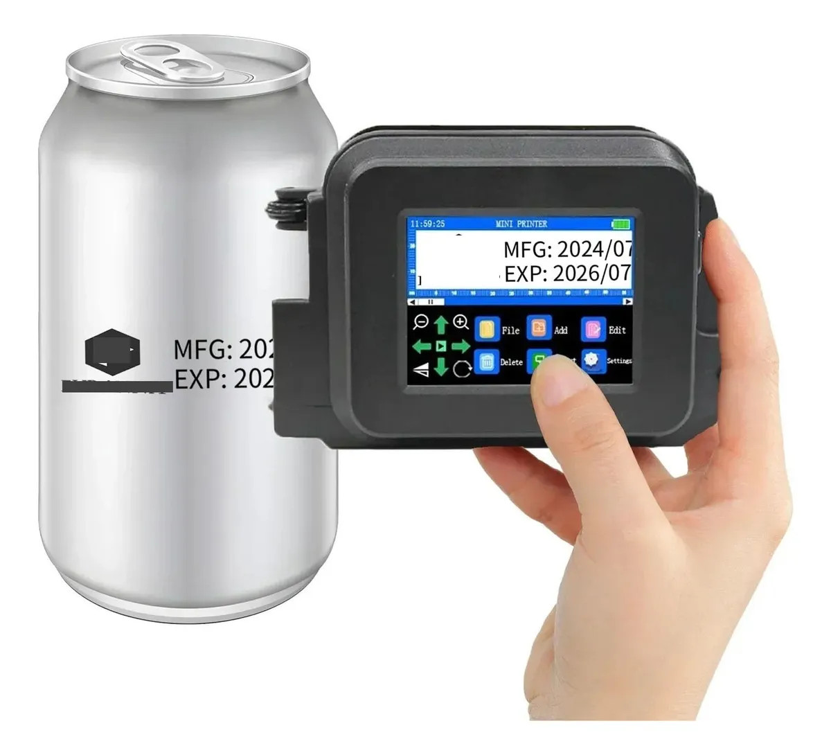 12.7mm Multi-Languages Code Number Expiry Date Label Mini Thermal Inkjet Printer
