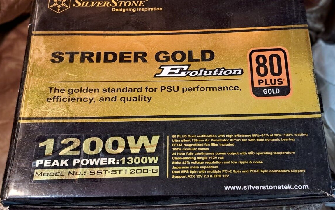 SILVER STONE SST-ST1200-G 1200W STRIDER GOLD 80 PLUS GOLD POWER SUPPLY