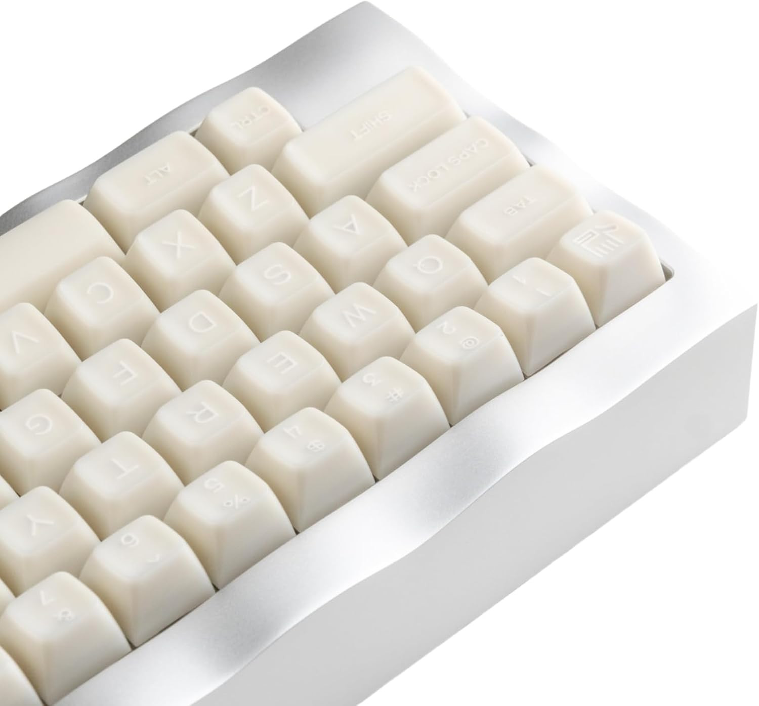 ULTRAEQUIP White Jade Keycaps, 160 Keys Double Shot PBT Keycaps RSA Profile, Tra