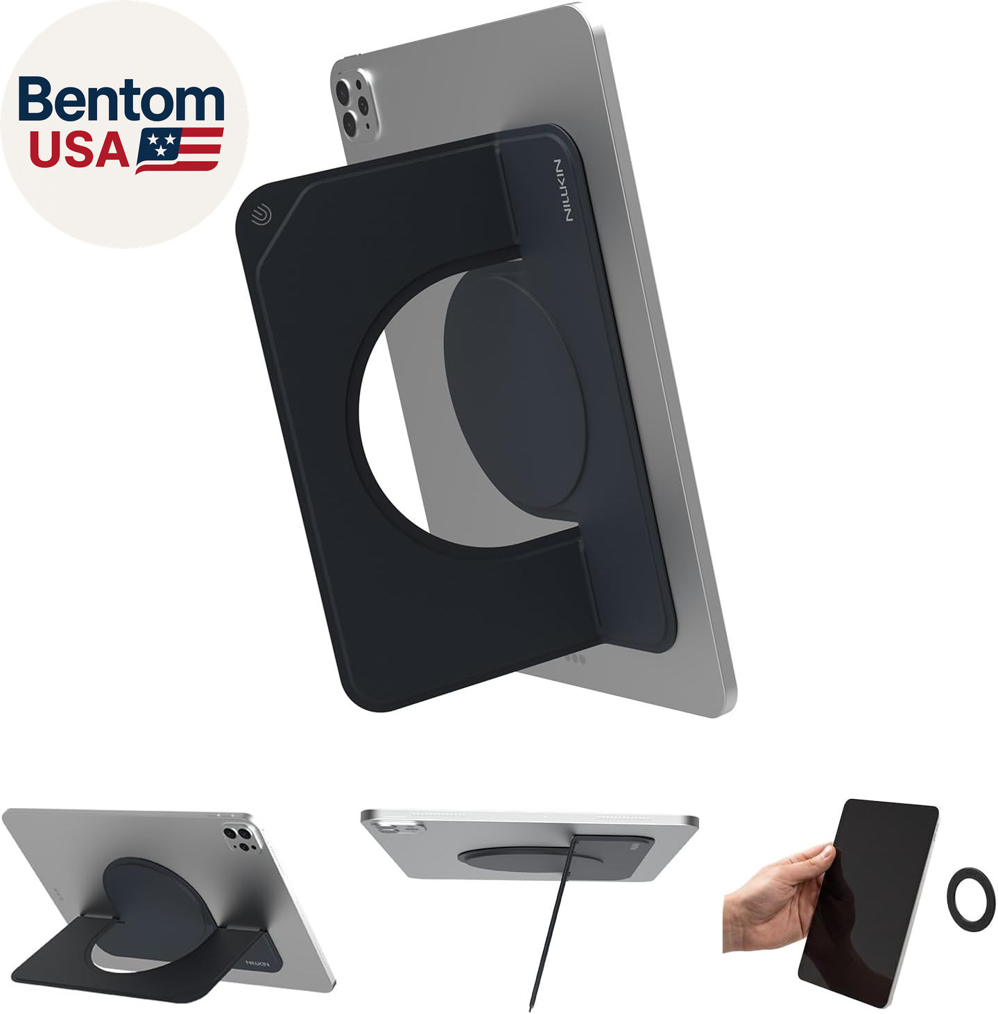 Magnetic Tablet Stand Adjustable with Snaphold Magnetic Wall Mount, Fit for Ipad