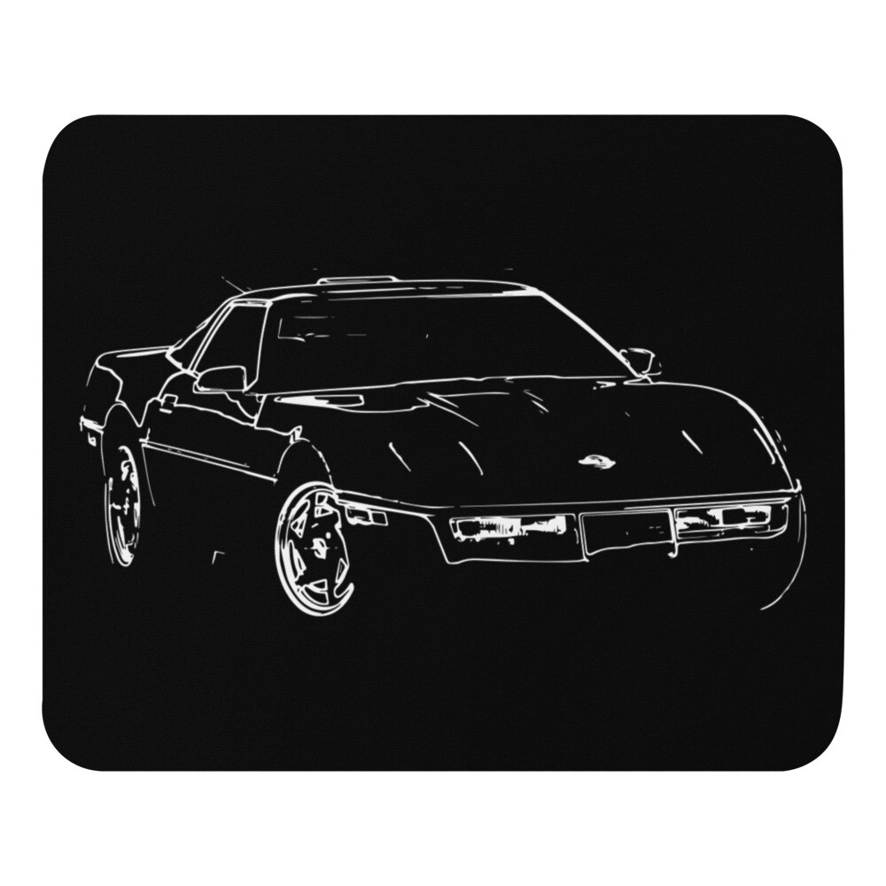 1990 vette C4 Line Art Street Racing Mouse pad