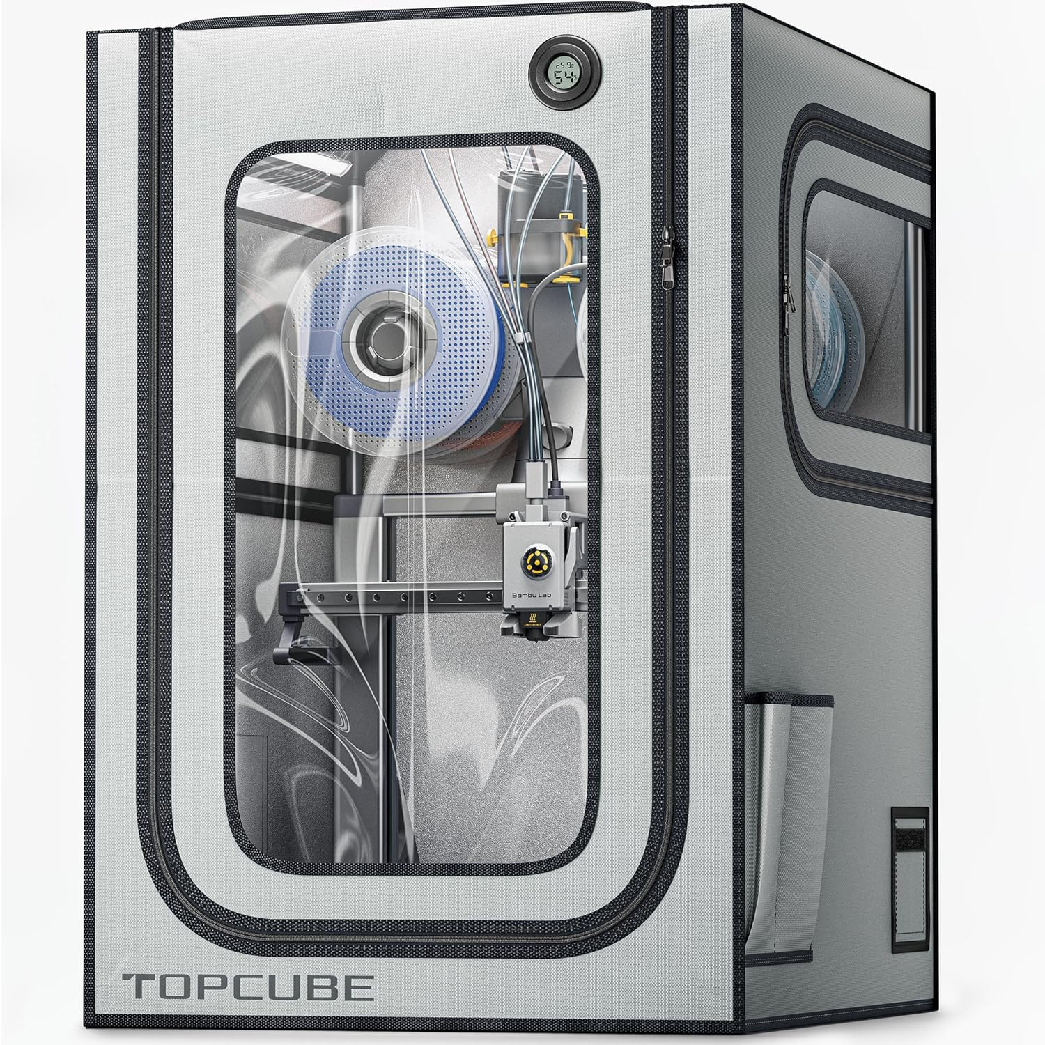 3D Printer Enclosure for Bambu Lab A1 Combo, Stainless Steel Frame Enclosure wit
