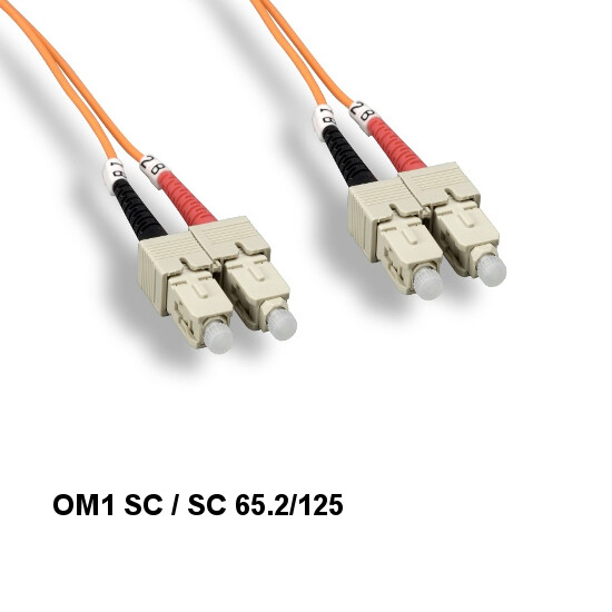 [10X] Kentek 15m OM1 SC to SC Multi-Mode Fiber Optic Cable 62.5/125 Duplex UPC