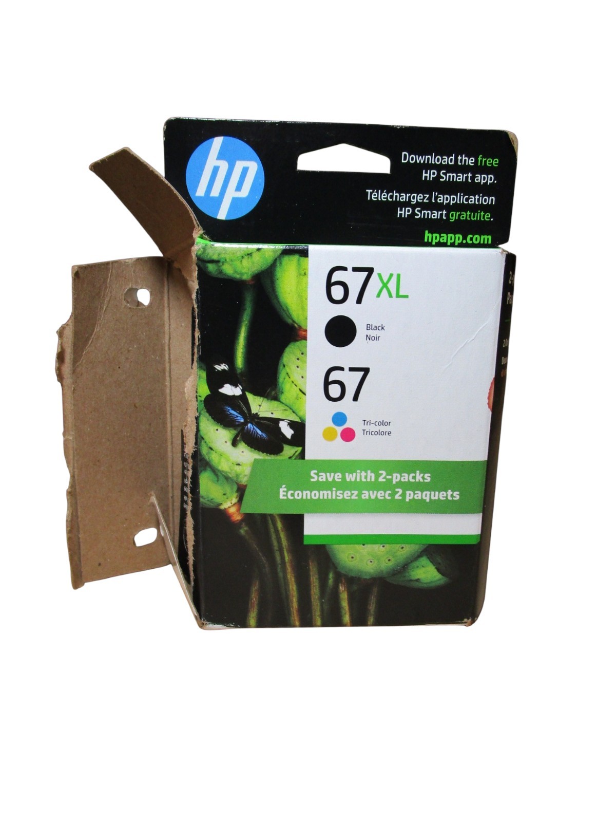 Genuine HP 67XL Black & HP 67 Tri-Color Ink Cartridge 2-Pack Printer Ink