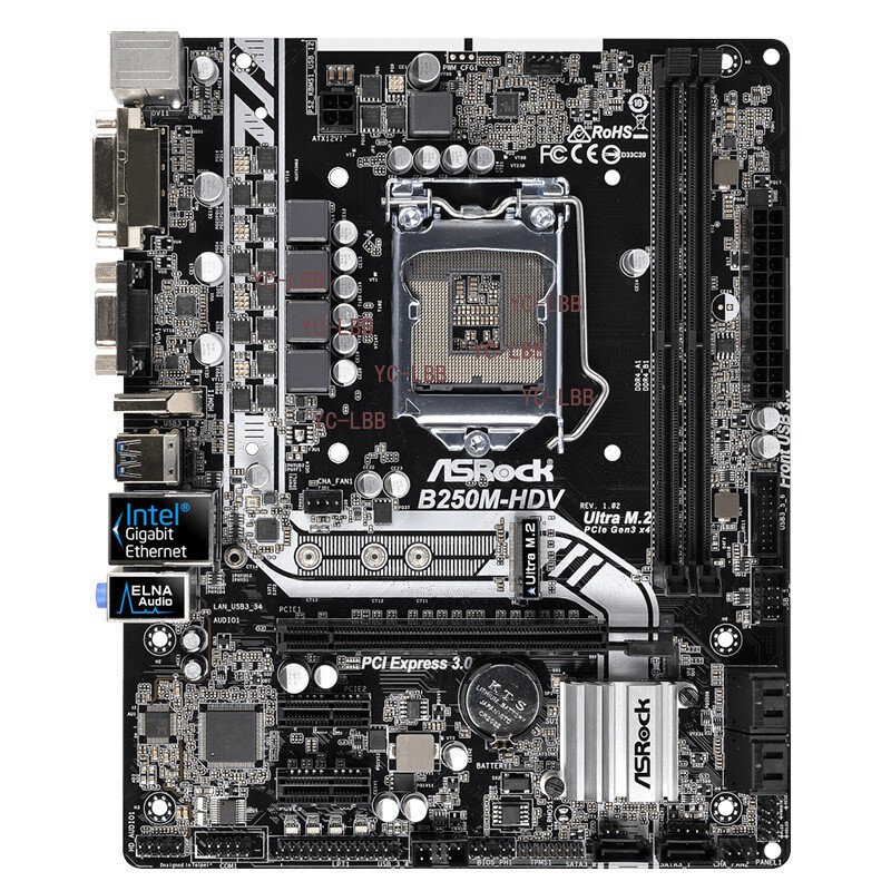 For ASRock B250M-HDV Micro-ATX Motherboard LGA 1151 DDR4 Mainboard
