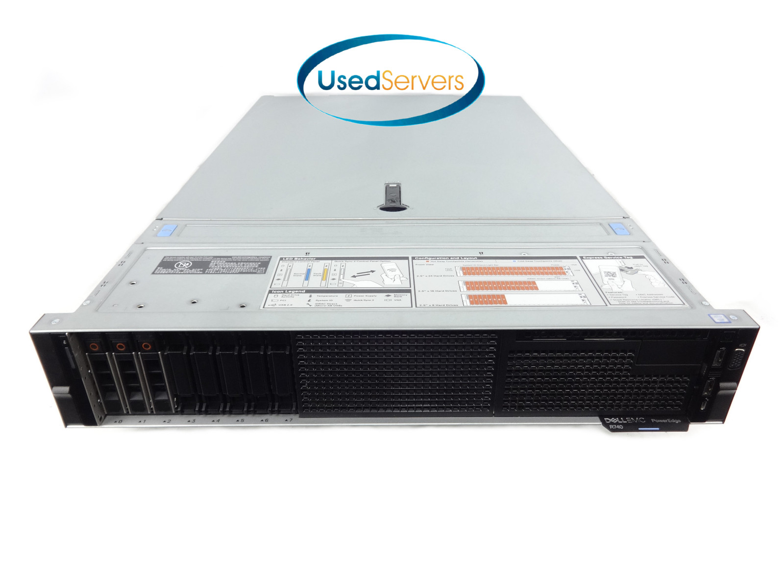 Poweredge R740 8SFF NO RAM 2xGold 6152 2.1GHZ=44Cores 3x HD TRAY H730P