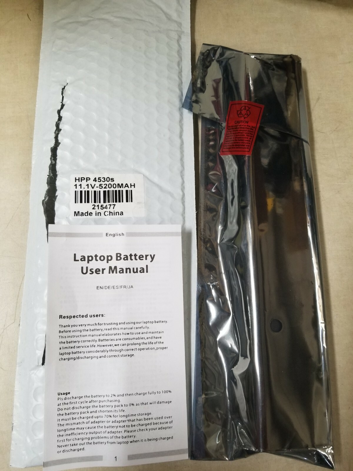 Replacement Notebook Battery HP ProBook 4530s 11.1 Volt Li-ion Laptop Battery