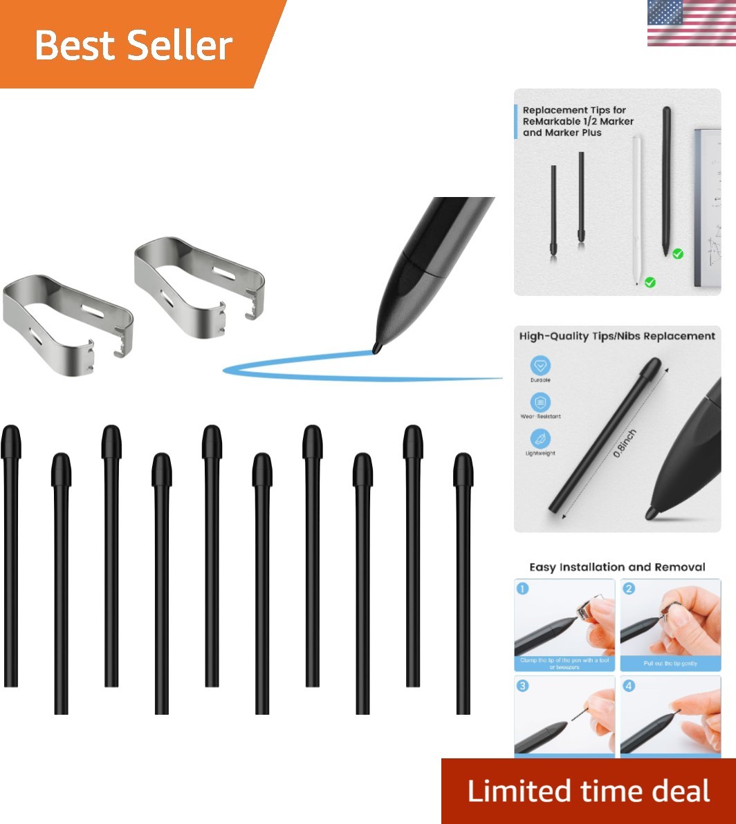 10PCS Durable Replacement Tips for Remarkable 1/2 Stylus -  Nibs Included