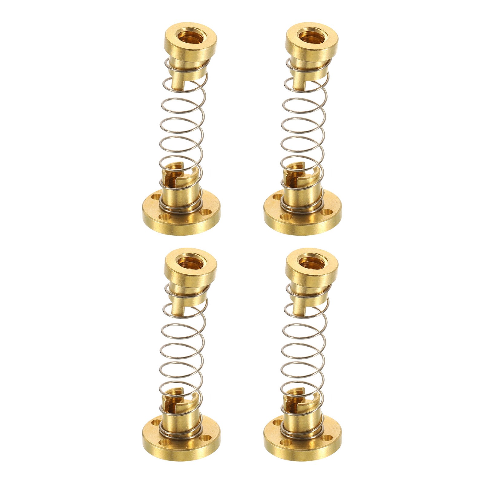 4Pcs Anti Backlash Spring Loaded Nut(2mm Pitch, 1 Start, 2mm Lead, 3.5mm Holes)