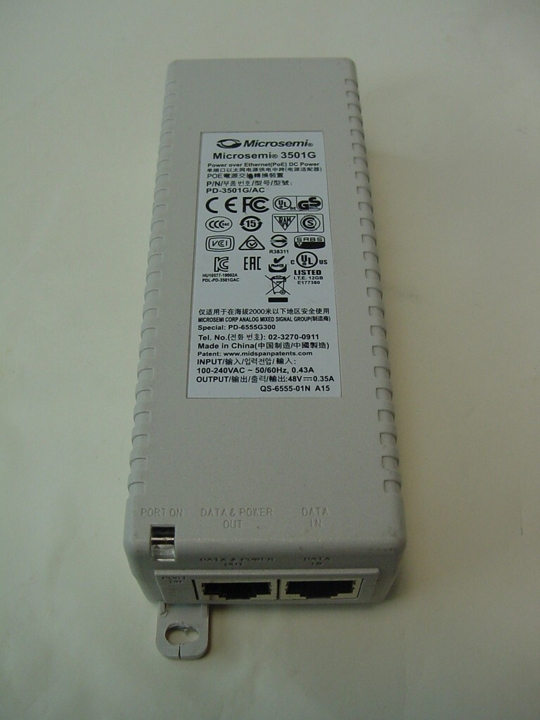 MICROSEMI GIGABIT POE INJECTOR 3501-G PD-3501G/AC