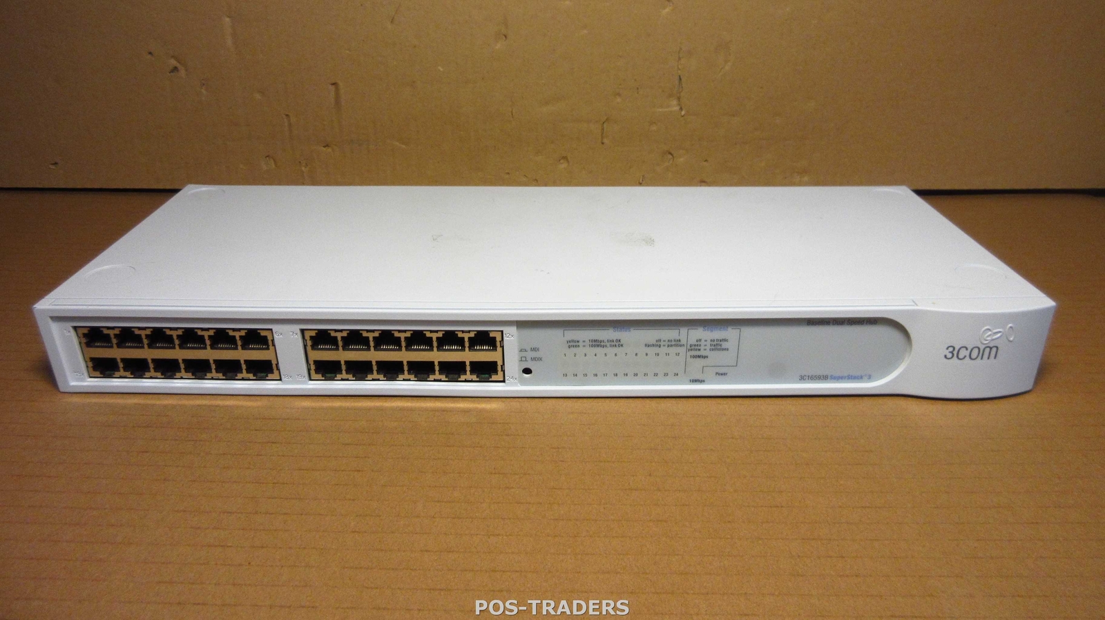 3COM 3C16593B Baseline Dual Speed Hub 24 Port Switch 10/100 Network - EXCL EARS