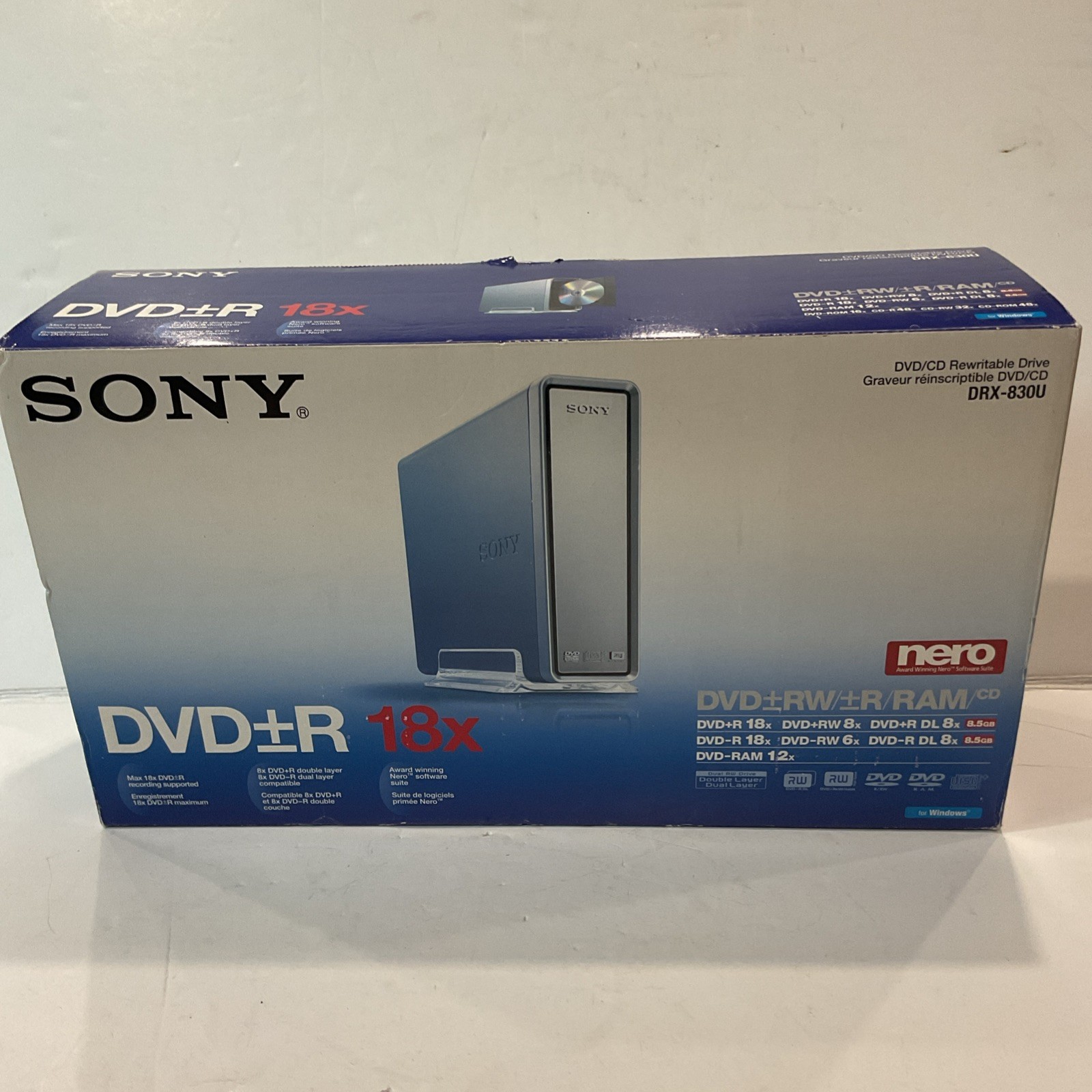 SONY DRX-830U - 18X DVD+R DVD/CD Rewritable Drive new in box electronics