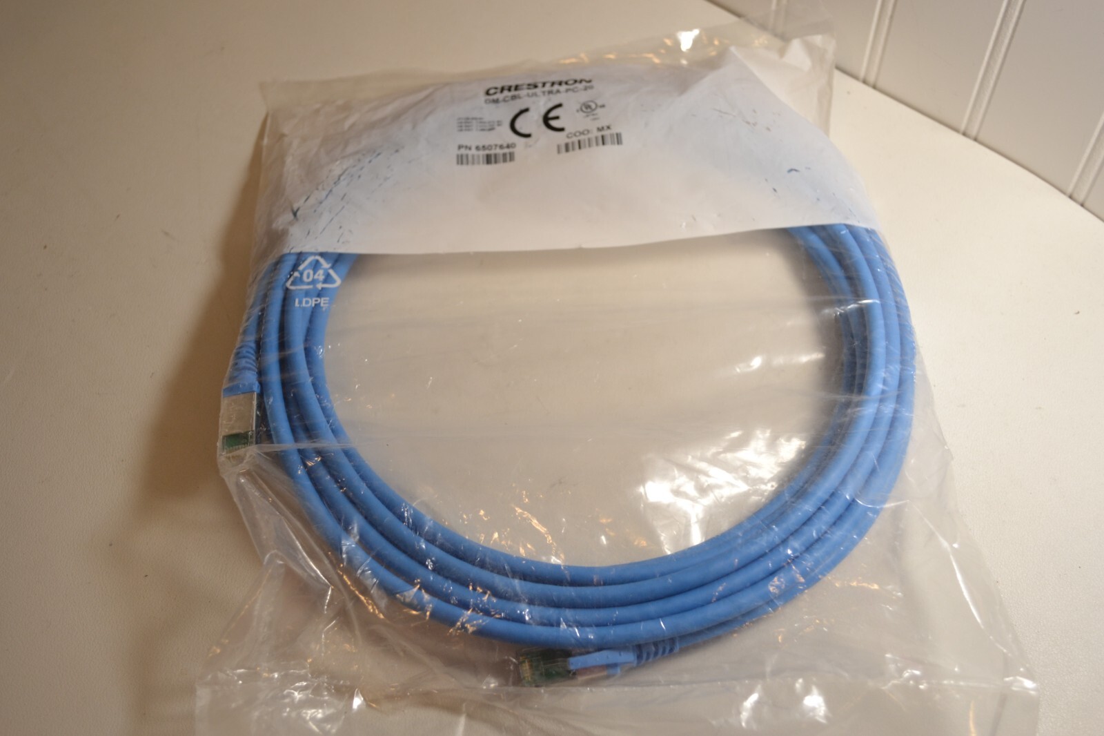 Crestron DM-CBL-ULTRA-PC-20 Digital Media Ultra Patch Cables 6507640 (Blue)